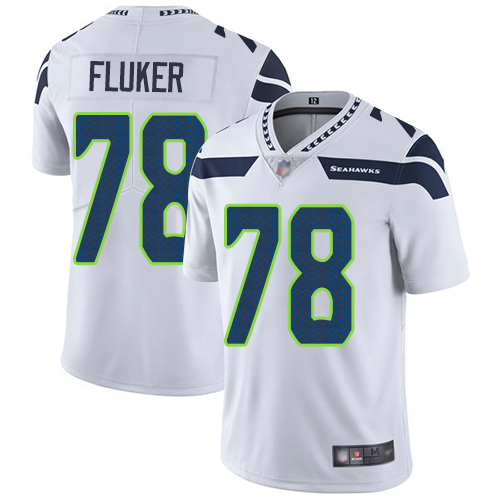 Seattle Seahawks Limited White Men D.J. Fluker Road Jersey NFL Football #78 Vapor Untouchable